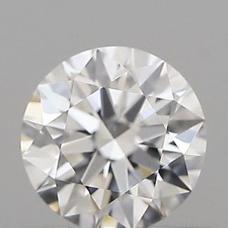 0.42 Carat Round D VVS2 EX GIA Natural Diamond