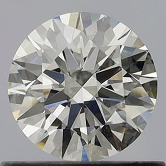 0.56 Carat Round F VVS2 EX GIA Natural Diamond