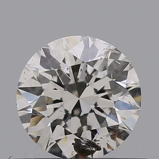 0.40 Carat Round H I2 EX GIA Natural Diamond