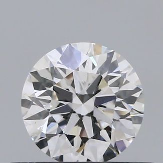 0.39 Carat Round F SI2 VG EX GIA Natural Diamond