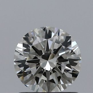 0.80 Carat Round I VVS1 EX VG GIA Natural Diamond