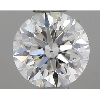 0.52 Carat Round H VVS2 EX GIA Natural Diamond