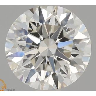 0.52 Carat Round H VS2 EX GIA Natural Diamond