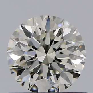 0.57 Carat Round K VVS1 VG EX GIA Natural Diamond