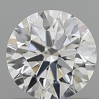 0.53 Carat Round D VVS2 EX GIA Natural Diamond