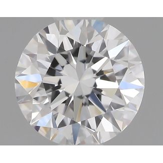 0.51 Carat Round D VVS2 EX GIA Natural Diamond