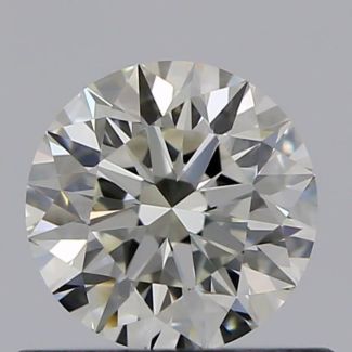 0.51 Carat Round J VVS1 EX GIA Natural Diamond