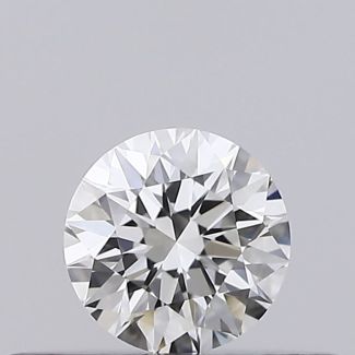 0.19 Carat Round H VVS1 EX GIA Natural Diamond