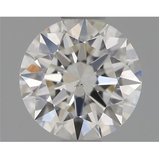 0.56 Carat Round H SI1 EX GIA Natural Diamond