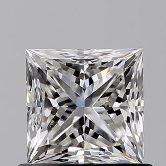 0.70 Carat Princess F SI1 - EX VG GIA Natural Diamond