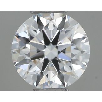 0.37 Carat Round F VVS1 EX GIA Natural Diamond