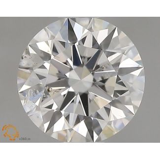 0.52 Carat Round H SI2 EX GIA Natural Diamond