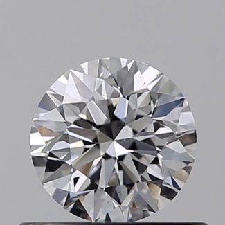 0.46 Carat Round D VS2 VG EX GIA Natural Diamond