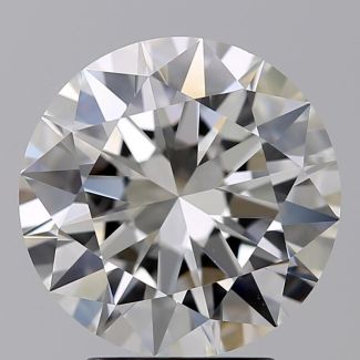 3.07 Carat Round H VS1 EX GIA Natural Diamond