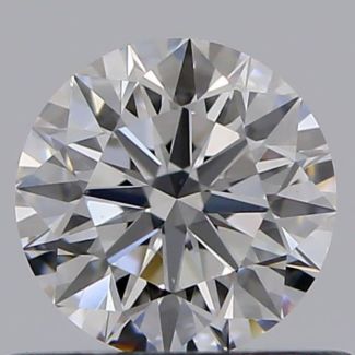 0.50 Carat Round D VVS2 EX GIA Natural Diamond