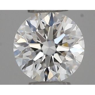 0.23 Carat Round F VVS2 EX VG GIA Natural Diamond