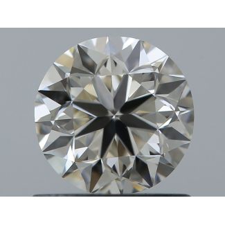 0.72 Carat Round Faint Brown VVS1 VG EX GIA Natural Diamond