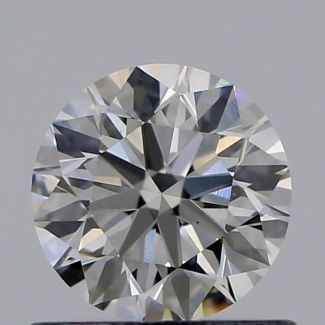 0.60 Carat Round H SI1 EX GIA Natural Diamond