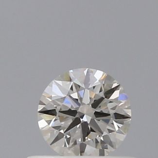 0.40 Carat Round I VVS2 EX VG GIA Natural Diamond