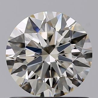 0.80 Carat Round K Faint Brown VVS2 EX GIA Natural Diamond