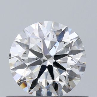 0.6 Carat Round H SI1 EX GIA Natural Diamond