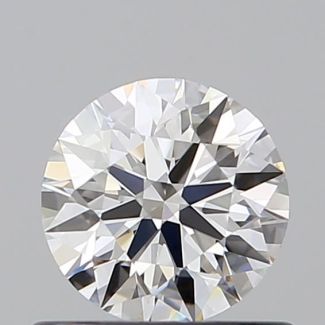 0.53 Carat Round E VVS1 EX GIA Natural Diamond