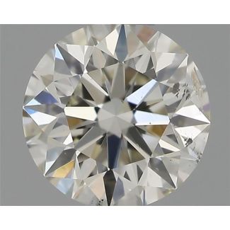 0.50 Carat Round H SI2 EX IGI Natural Diamond