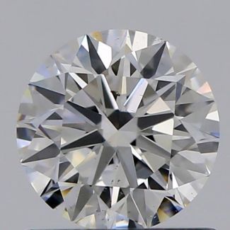 0.70 Carat Round H SI1 EX GIA Natural Diamond