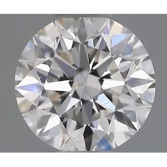 0.36 Carat Round F VVS2 EX VG GIA Natural Diamond