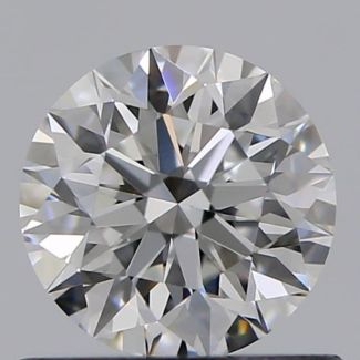 0.61 Carat Round E VVS2 EX GIA Natural Diamond