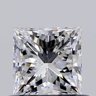 0.50 Carat Princess E SI1 - VG GD GIA Natural Diamond