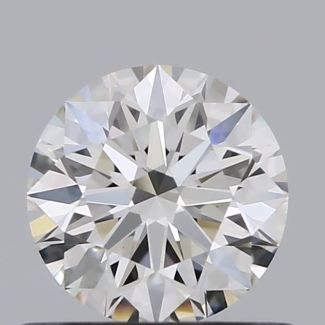 0.55 Carat Round H VVS2 EX GIA Natural Diamond