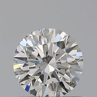 0.6 Carat Round H SI1 EX GIA Natural Diamond