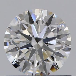 0.61 Carat Round E VVS2 EX GIA Natural Diamond