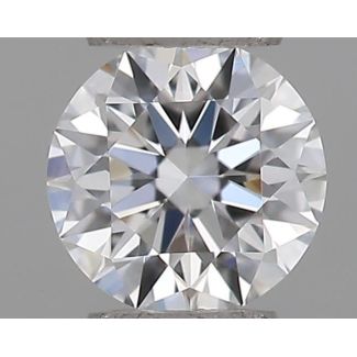 0.20 Carat Round D VVS2 EX GIA Natural Diamond