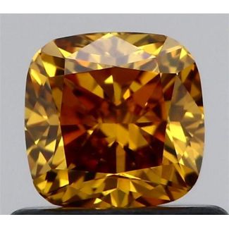 0.71 Carat Cushion Modified Fancy Brownish Orange VS2 - VG GIA Natural Diamond