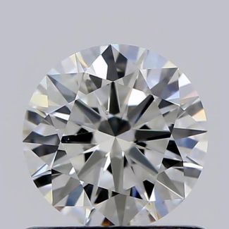 0.64 Carat Round H SI1 EX GIA Natural Diamond