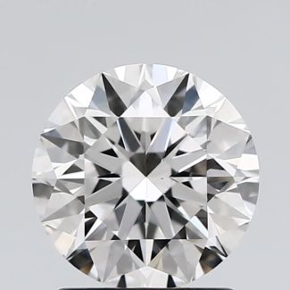 1.61 Carat Round F VVS2 EX GIA Natural Diamond