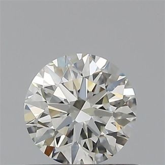 0.50 Carat Round H VVS1 EX IGI Natural Diamond