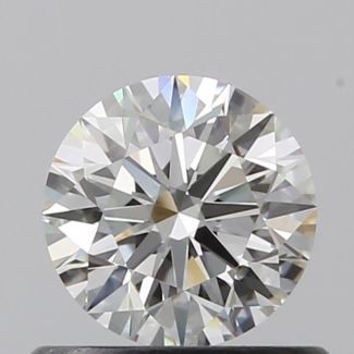 0.53 Carat Round I VVS2 EX GIA Natural Diamond