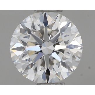 0.62 Carat Round F VVS2 EX GIA Natural Diamond