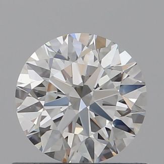 0.6 Carat Round H VVS2 EX VG GIA Natural Diamond