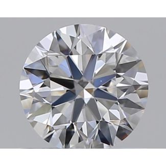 0.53 Carat Round D VVS1 EX GIA Natural Diamond