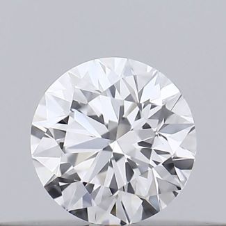 0.19 Carat Round D VVS2 EX GIA Natural Diamond