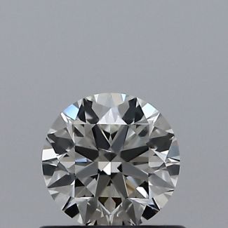 0.50 Carat Round H SI1 EX VG GIA Natural Diamond