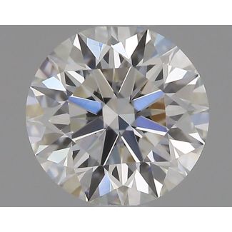 0.52 Carat Round H VVS2 EX GIA Natural Diamond