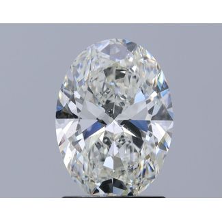 1.7 Carat Oval H SI1 - EX GIA Natural Diamond