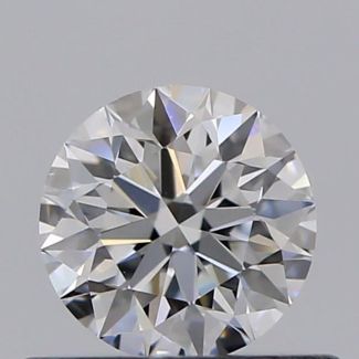 0.40 Carat Round D VVS2 EX GIA Natural Diamond