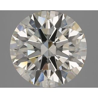 4.02 Carat Round K Faint Brown SI1 EX GIA Natural Diamond