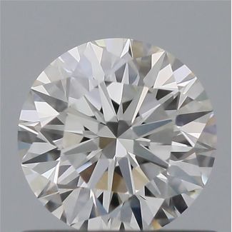 0.6 Carat Round H VVS2 EX GIA Natural Diamond